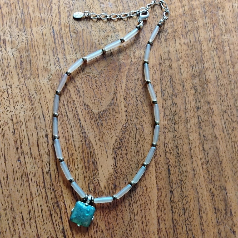 New!! LC Lauren Conrad Bohemian Design Gorgeous Green Turquoise Necklace